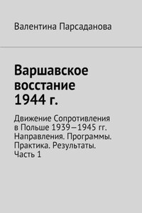 Варшавское восстание 1944 г. Движение Сопротивления в Польше 1939-1945 гг. Направления. Программы. Практика. Результаты. Часть 1