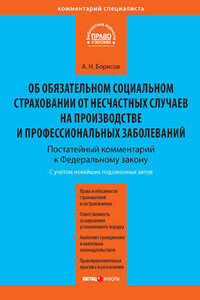 Комментарий к Федеральному закону от 24 июля 1998 г. №125-ФЗ «Об обязательном социальном страховании от несчастных случаев на производстве и профессиональных заболеваний» (постатейный)