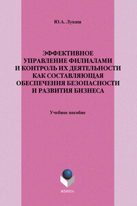 Эффективное управление филиалами и контроль их деятельности как составляющая обеспечения безопасности и развития бизнеса. Учебное пособие