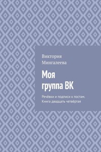 Моя группа ВК. Речёвки и подписи к постам. Книга двадцать четвёртая