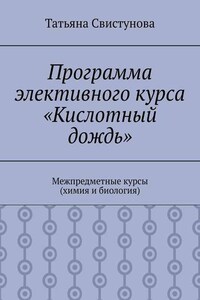 Программа элективного курса «Кислотный дождь». Межпредметные курсы (химия и биология)