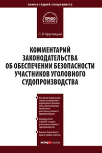 Комментарий законодательства об обеспечении безопасности участников уголовного судопроизводства