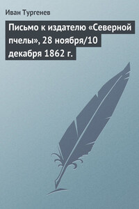 Письмо к издателю «Северной пчелы», 28 ноября/10 декабря 1862 г.